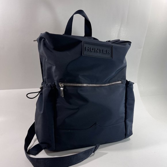 Hunter Handbags - Hunter Original Top Clip Nylon  Backpack Navy Blue